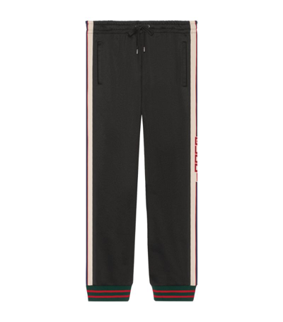 Shop Gucci Logo Detail Sweatpants In Black