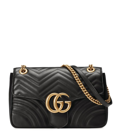 Shop Gucci Medium Marmont Matelassé Shoulder Bag In Black