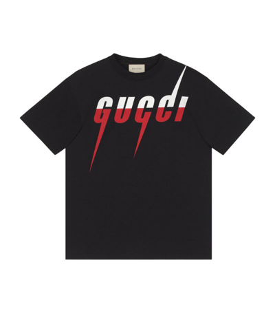Shop Gucci Blade Logo T-shirt In Black