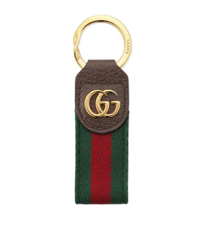 Shop Gucci Ophidia Keyring In Brown