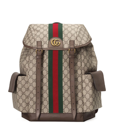 Shop Gucci Ophidia Medium Backpack In Neutrals