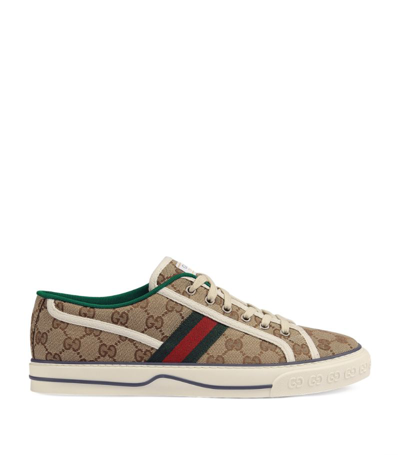 Shop Gucci Canvas 100 Tennis 1977 Sneakers In Neutrals