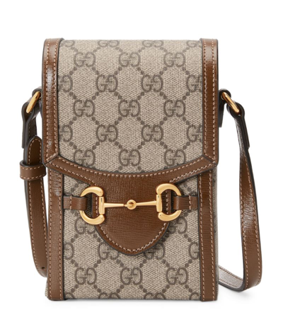 Shop Gucci 1955 Horsebit Mini Bag In Brown