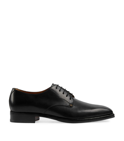 Shop Gucci Leather Brogues In Black