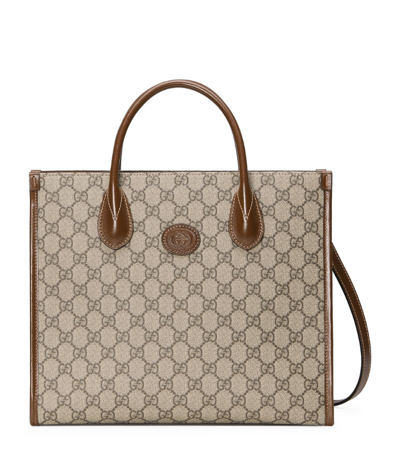 Shop Gucci Gg Supreme Tote Bag In Brown