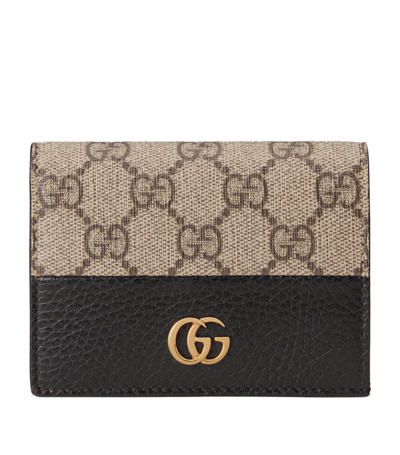 Shop Gucci Canvas Gg Marmont Wallet In Brown