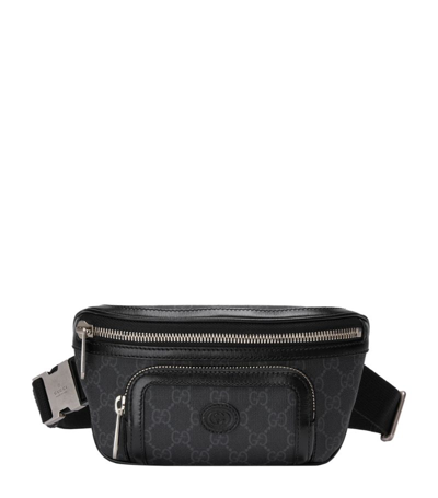 Shop Gucci Gg Supreme Canvas Belt Bag In Black