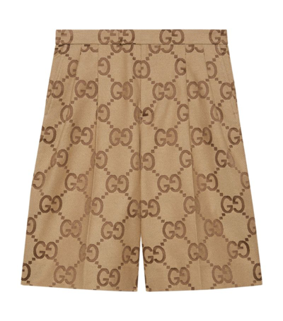 Shop Gucci Gg Supreme Shorts In Neutrals
