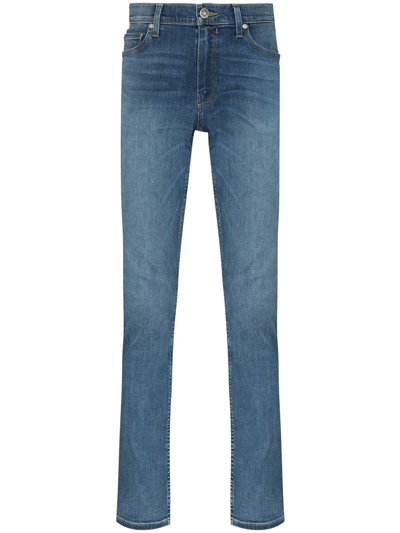 Shop Paige Lennox Slim-cut Jeans In 蓝色