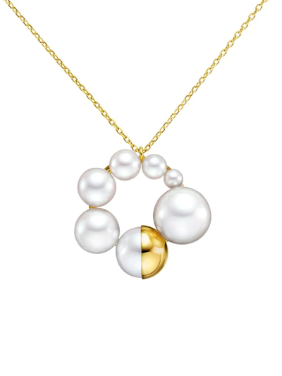 Tasaki 18kt Yellow Gold M/g  Shell Pearl Pendant In Gold