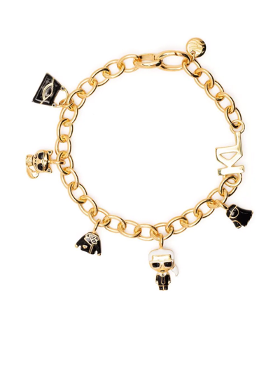 Karl Lagerfeld Ikonik Multi-Charm Bracelet - Gold