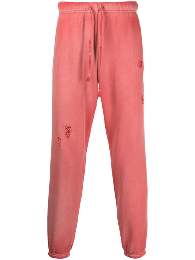 Shop John Elliott Thermal Lined Sweatpants In 红色