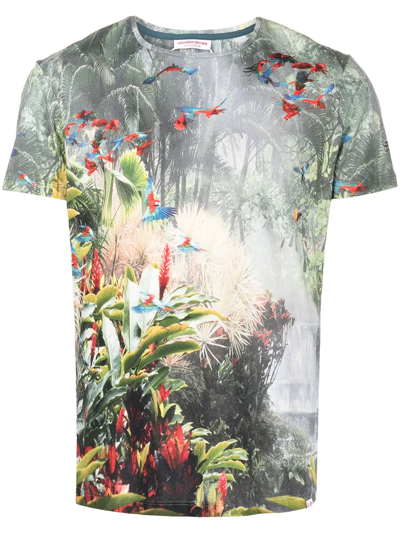 Shop Orlebar Brown Paradise Falls Cotton T-shirt In Grey