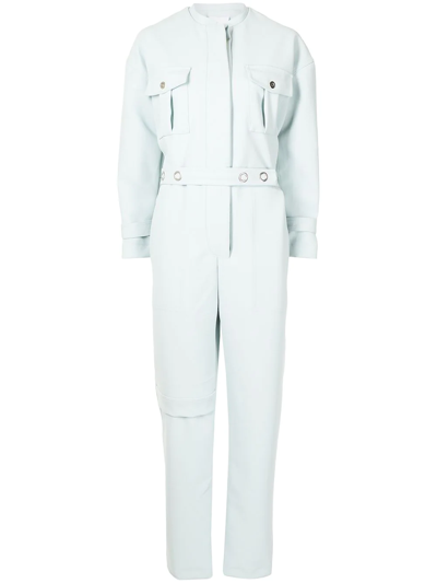 Shop Paris Georgia Workmans Belted Jumpsuit In Blue