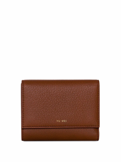 Shop Yu Mei Grace Leather Wallet In Brown