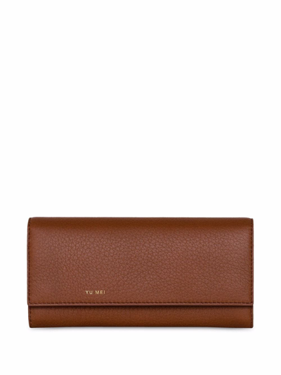 Shop Yu Mei Sebastian Leather Bi-fold Wallet In Brown
