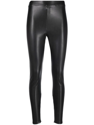 Shop Michael Michael Kors Faux Leather Leggings In Black