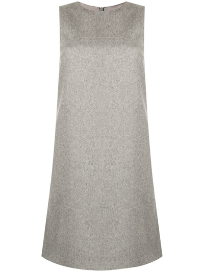 Shop Paule Ka Flannel Shift Dress In Grey