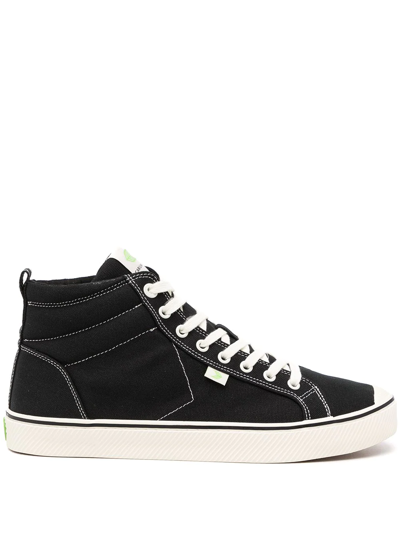 Shop Cariuma Oca High Canvas Sneakers In 黑色