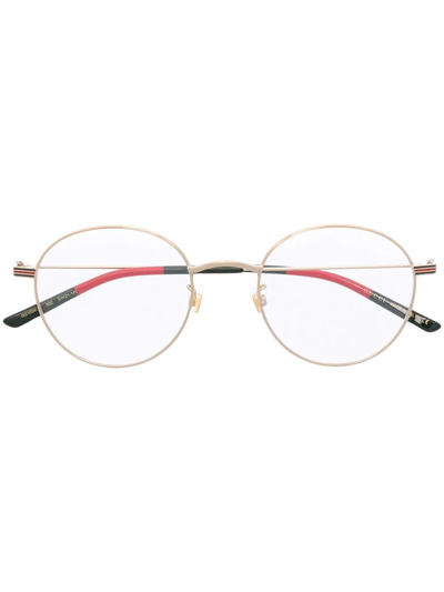 Gucci Round-frame Glasses In Gold
