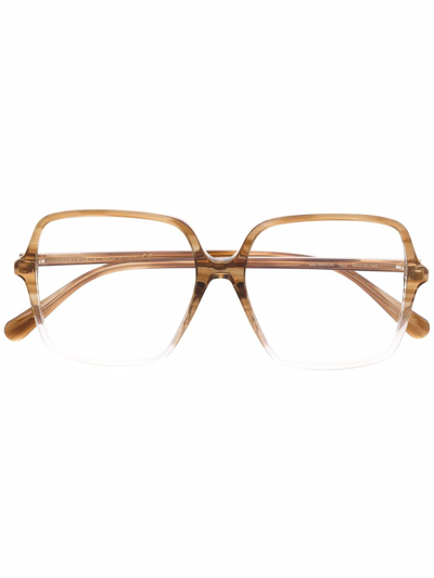 Gucci Square-frame Glasses In Neutrals