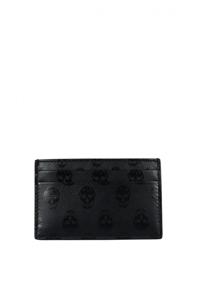 Shop Alexander Mcqueen Men's Luxury Wallet   Alexander Mc Queen Black Leather Card Holder