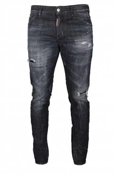 Dsquared2 Men's Luxury Jean Cool Guy Black Jeans With 1964 Patch | ModeSens