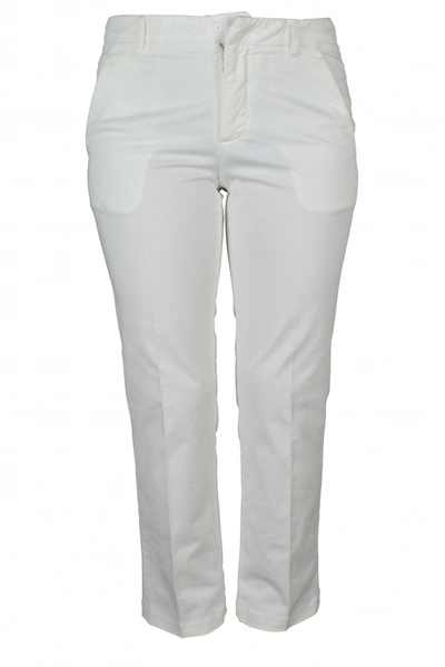 Shop Prada Luxury Trousers For Women    White Trousers With White Logo