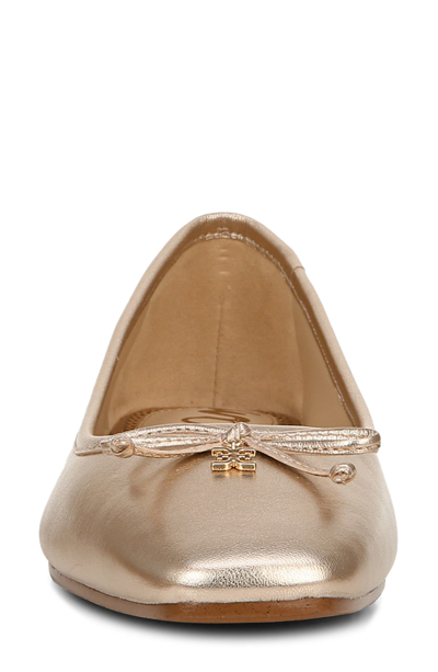 Shop Sam Edelman Jillie Flat In Champagne Leather