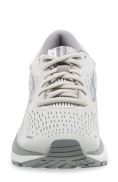 Shop Brooks Ghost 13 Running Shoe In Alloy/ Oyster/ White