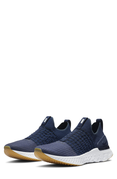 Shop Nike React Phantom Run Flyknit 2 Running Shoe In College Navy/ Blue Fox