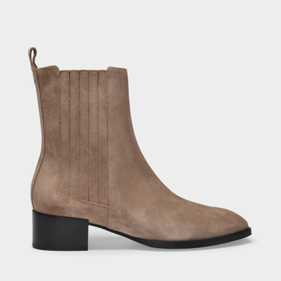 Shop Aeyde Neil Ankle Boots In Beige Suede Leather