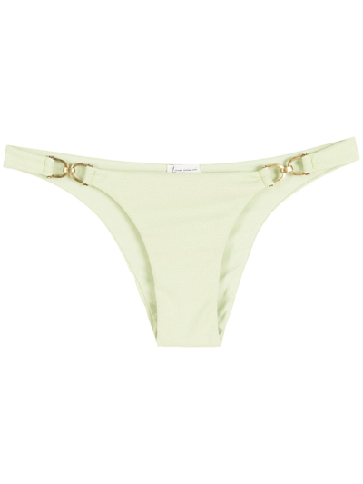 Lenny Niemeyer Detail Side Textured Bikini Bottoms In Green