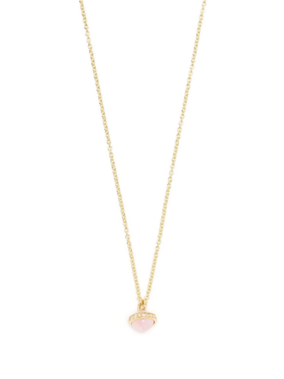 Shop Pamela Love 18kt Yellow Gold Small Saturn Diamond Pendant Necklace