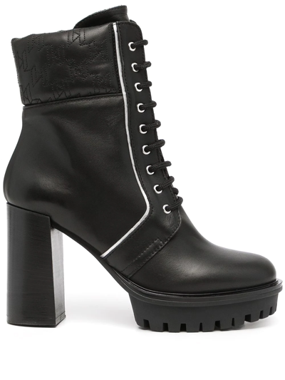 karl lagerfeld heeled boots