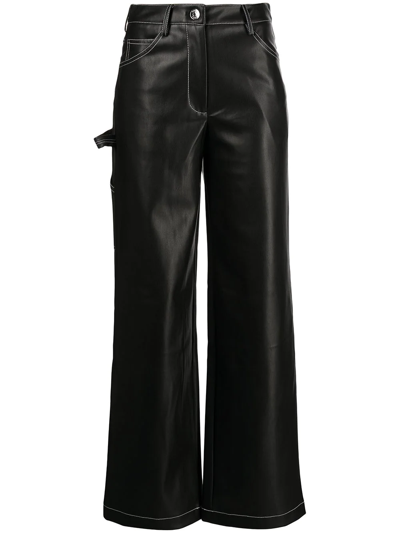 Shop Staud Straight-leg Trousers In Black