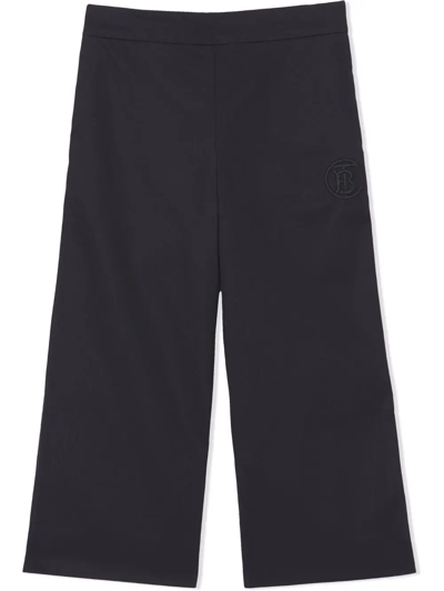 Shop Burberry Monogram Motif Trousers In Black