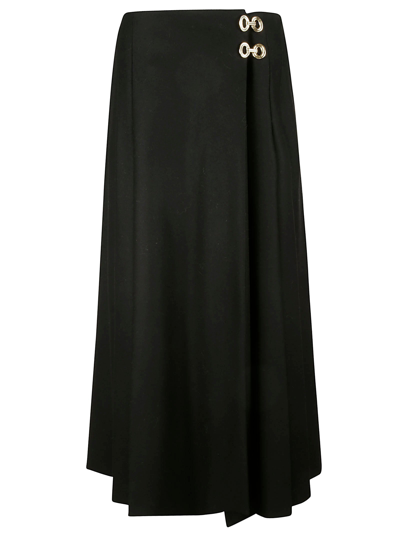 Shop Alberta Ferretti Pleated Maxi Skirt In Black