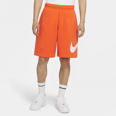 Shop Nike Sportswear Club Men's Graphic Shorts In Electro Orange,electro Orange
