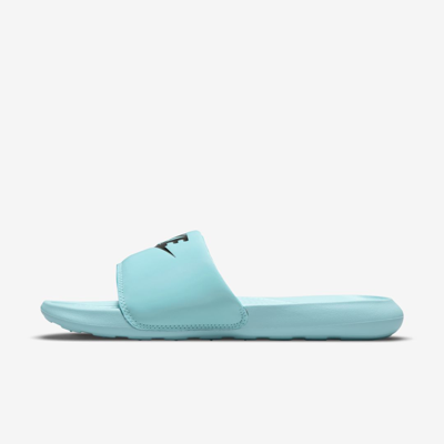 Shop Nike Victori One Women's Slides In Copa,turquoise Blue,black