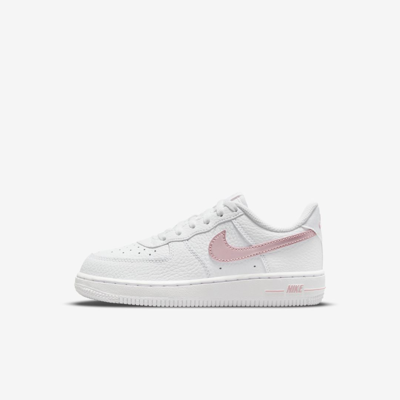 Shop Nike Force 1 Little Kids' Shoes In White,pink Glaze