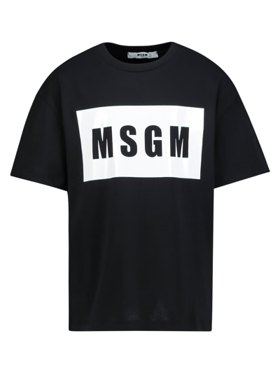 Shop Msgm Kids T-shirt For Unisex In Black