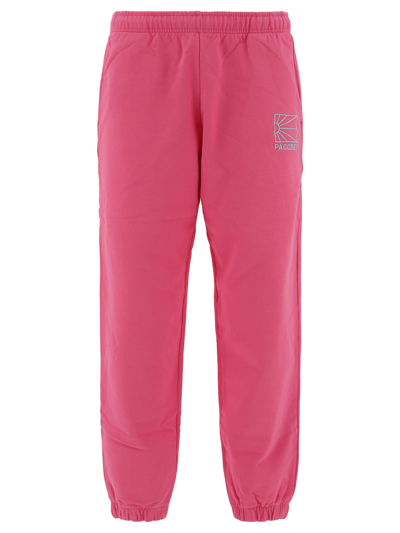 Shop Paccbet Logo Embroidered Jogger Pants In Pink