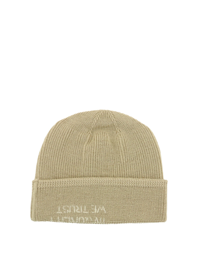 Shop Visvim Ribbed Knit Beanie In Beige