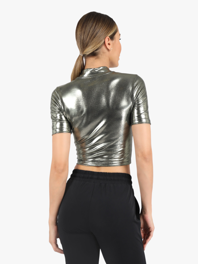 Shop Koral Stella Glaze Crop Top- Shimmer