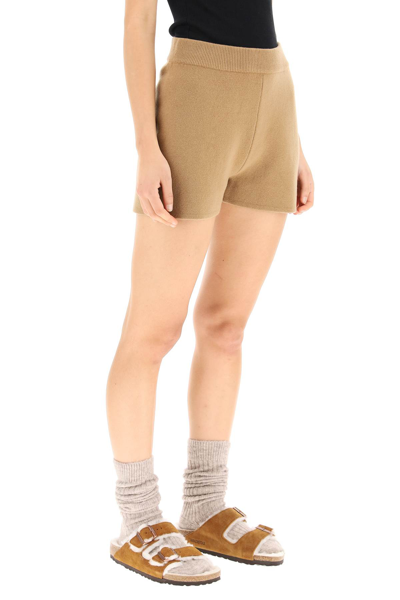 Shop Max Mara Wool And Cashmere Shorts In Beige