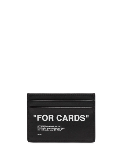 Shop Off-white "for Cards" Quote Cardholder In Black
