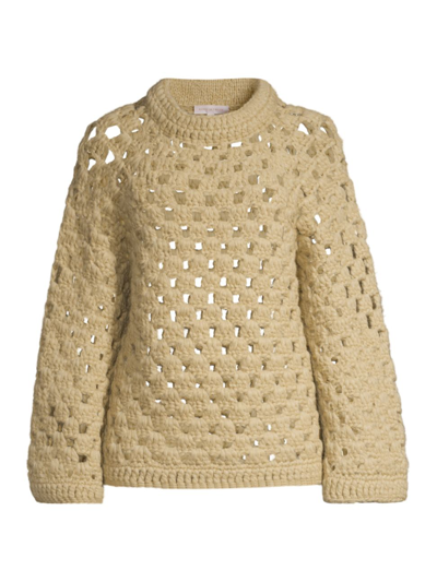 Shop Rebecca Taylor Yoke Stitch Sweater In Mustard