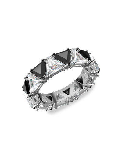Shop Swarovski Women's Millenia  Crystal Triangle-cut Cocktail Ring