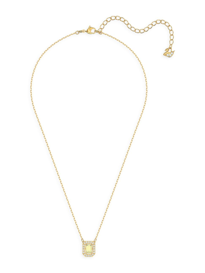Shop Swarovski Women's Millenia  Crystal Yellow Octagon-cut Goldplated Pendant Necklace